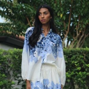 WKND Floral Patterned Top NWT